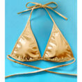 gold metallic bikini top