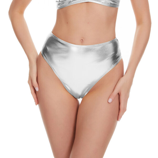 high waisted shiny bottoms