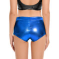 women's shiny metallic hot pants