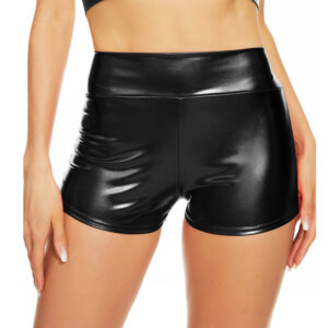 Women's High Waisted Metallic Booty Shorts