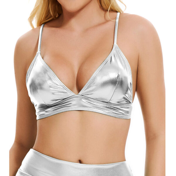 主图 shiny metallic top